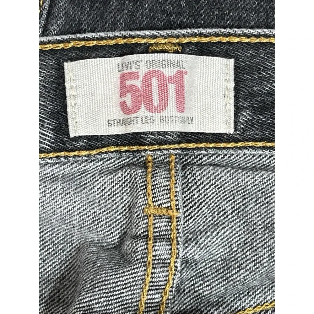 Vintage Levis 501 Black Jeans‎ Men 32x32 (31x 29) Y2K Button Fly Denim Straight
